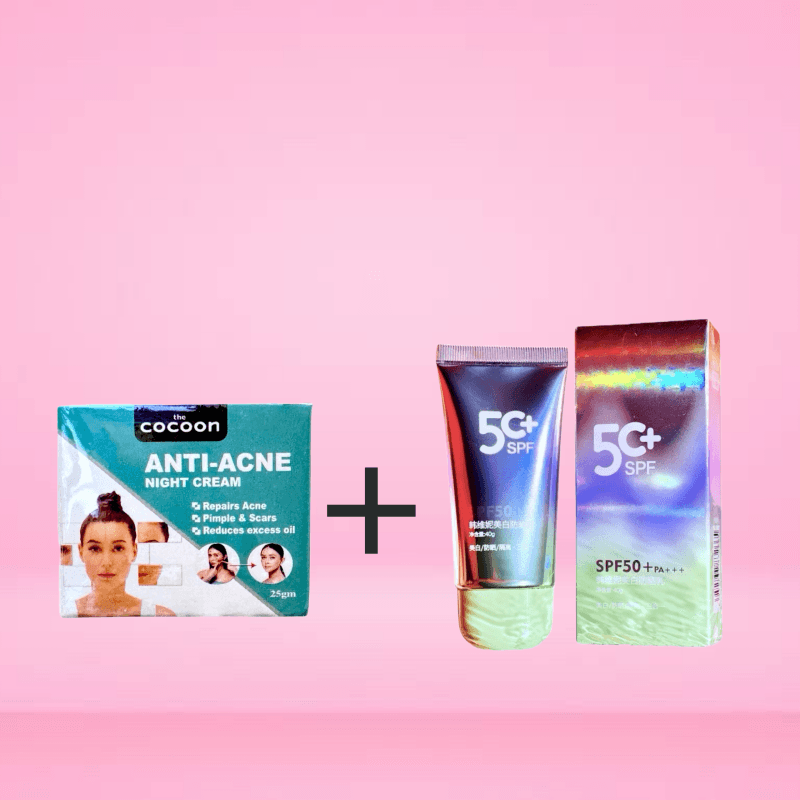 Acne cream + Sunscreen